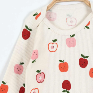 DENEME ÜRÜNÜ Elma Desenli Uzun Kol Raporlu